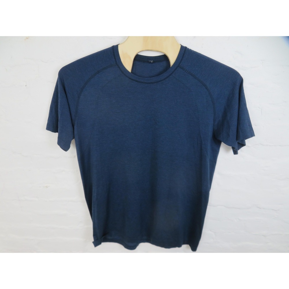 Lululemon Metal Vent Tech Shirt Mens 2XL Blue Short Sleeve Running Training Top
